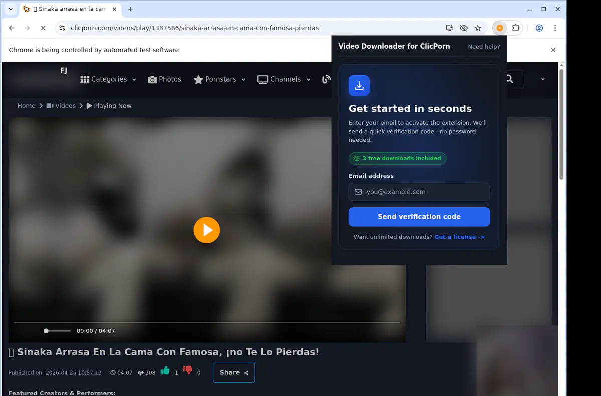 Clicporn Video Downloader browser extension screenshot 5